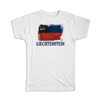 Liechtenstein Flag Citizen : Gift T-Shirt Distressed Proud European Country Vintage Souvenir Art