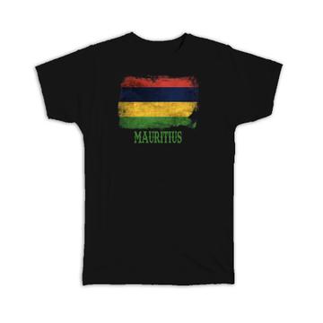 Mauritius Mauritian Flag : Gift T-Shirt Africa Proud African Country Souvenir National Distressed Art