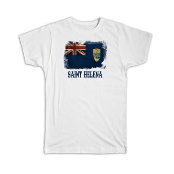 Saint Helena Flag : Gift T-Shirt Africa African Island Country National Souvenir Distressed Art