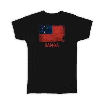 Samoa Flag : Gift T-Shirt Distressed Art Polynesian Country Souvenir National Pride Vintage