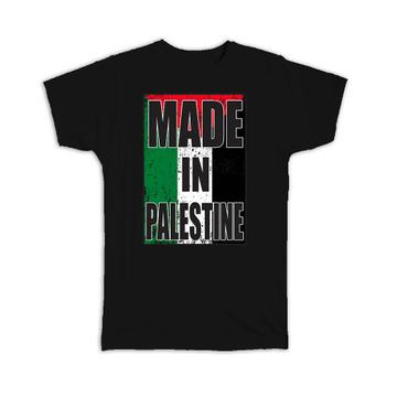Made In Palestine : Gift T-Shirt Flag Retro Artistic Palestinian Expat Country