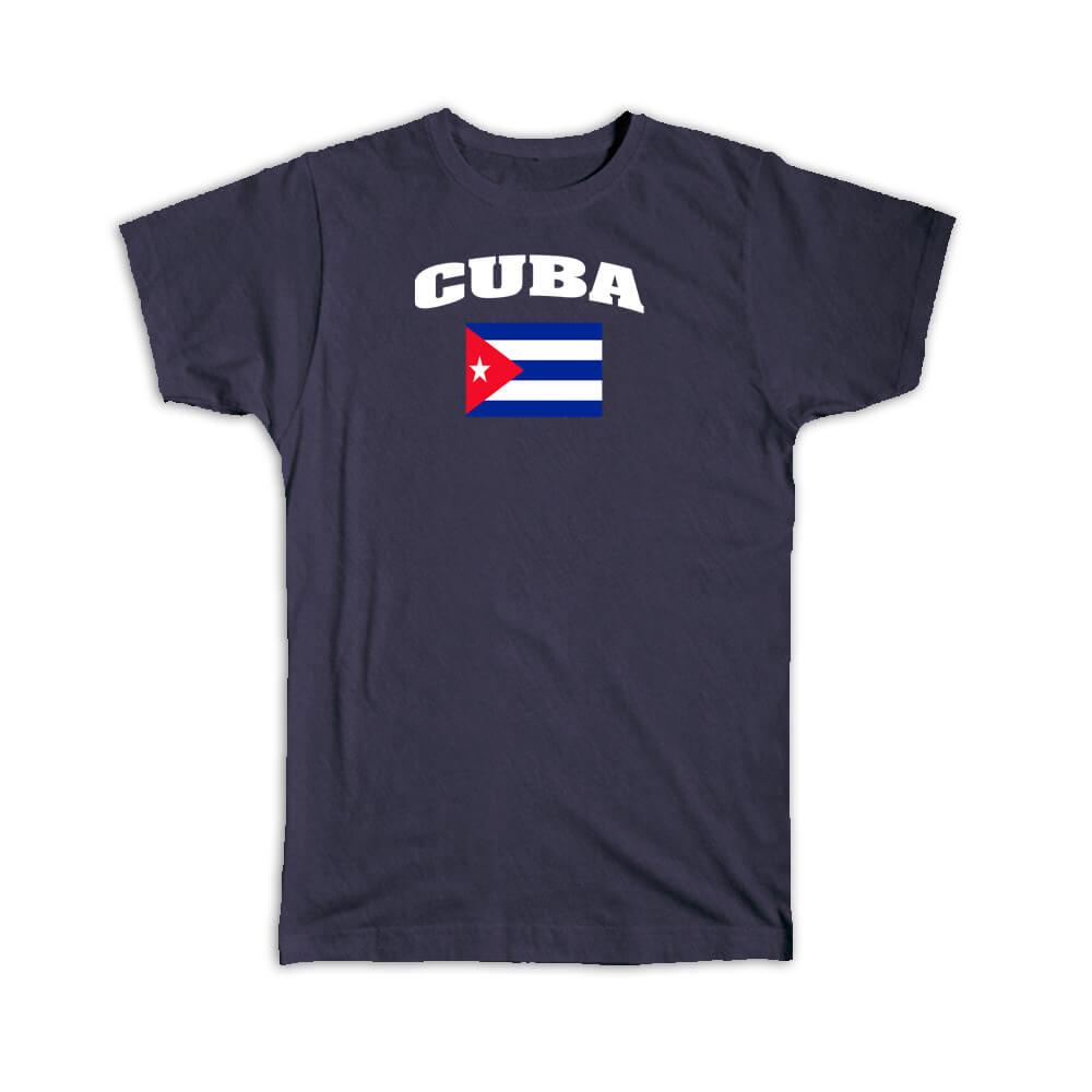 Gift T-Shirt : Cuba Flag Chest Cuban Expat Country Made In USA - Picture 7 of 13