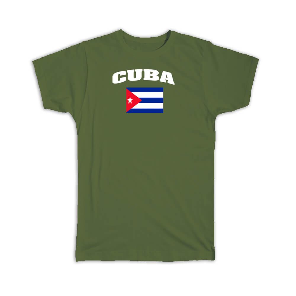 Gift T-Shirt : Cuba Flag Chest Cuban Expat Country Made In USA - Picture 8 of 13
