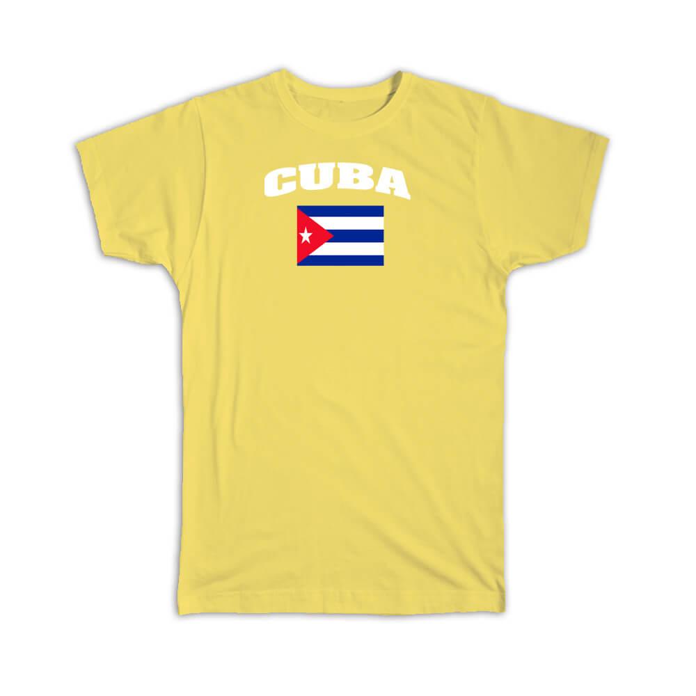 Gift T-Shirt : Cuba Flag Chest Cuban Expat Country Made In USA - Picture 13 of 13