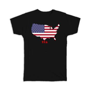 USA Map Flag : Gift T-Shirt America United States Americana American Country