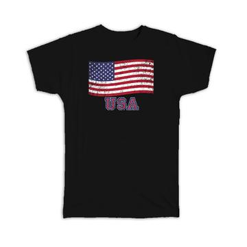USA Distressed : Gift T-Shirt Flag Americana United States Patriotic American