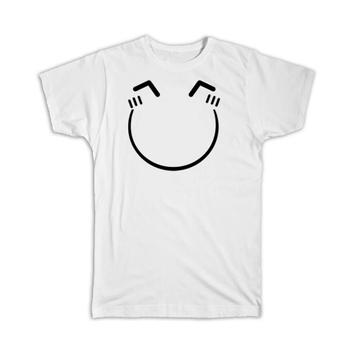 Cute Face : Gift T-Shirt Geek Funny Symbol Modern Emoji Blush Happy
