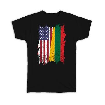 United States Lithuania : Gift T-Shirt American Lithuanian