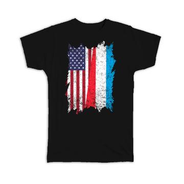 United States Luxembourg : Gift T-Shirt American Luxembourger