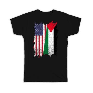 United States Palestine : Gift T-Shirt American Palestinian