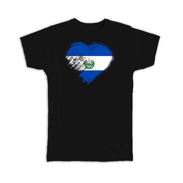 Salvadorean Heart : Gift T-Shirt El Salvador Country Expat Flag