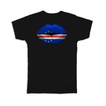 Lips Cape Verdean Flag : Gift T-Shirt Verde Expat Country For Her Woman Feminine Souvenir