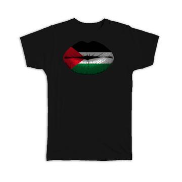 Lips Palestinian Flag : Gift T-Shirt Palestine Expat Country