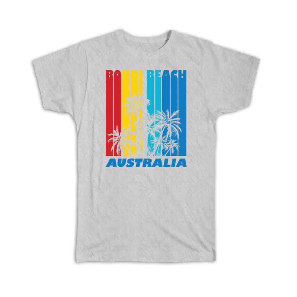 Gift T-Shirt : Bondi Beach Australia Tropical Palm Tree Expat Country Tourism - Picture 6 of 9
