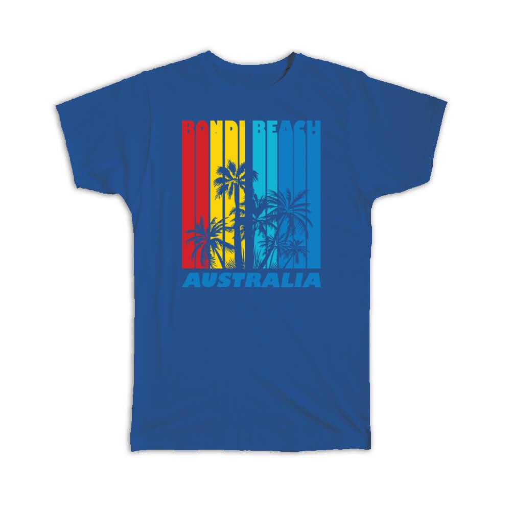 Gift T-Shirt : Bondi Beach Australia Tropical Palm Tree Expat Country Tourism - Picture 4 of 9