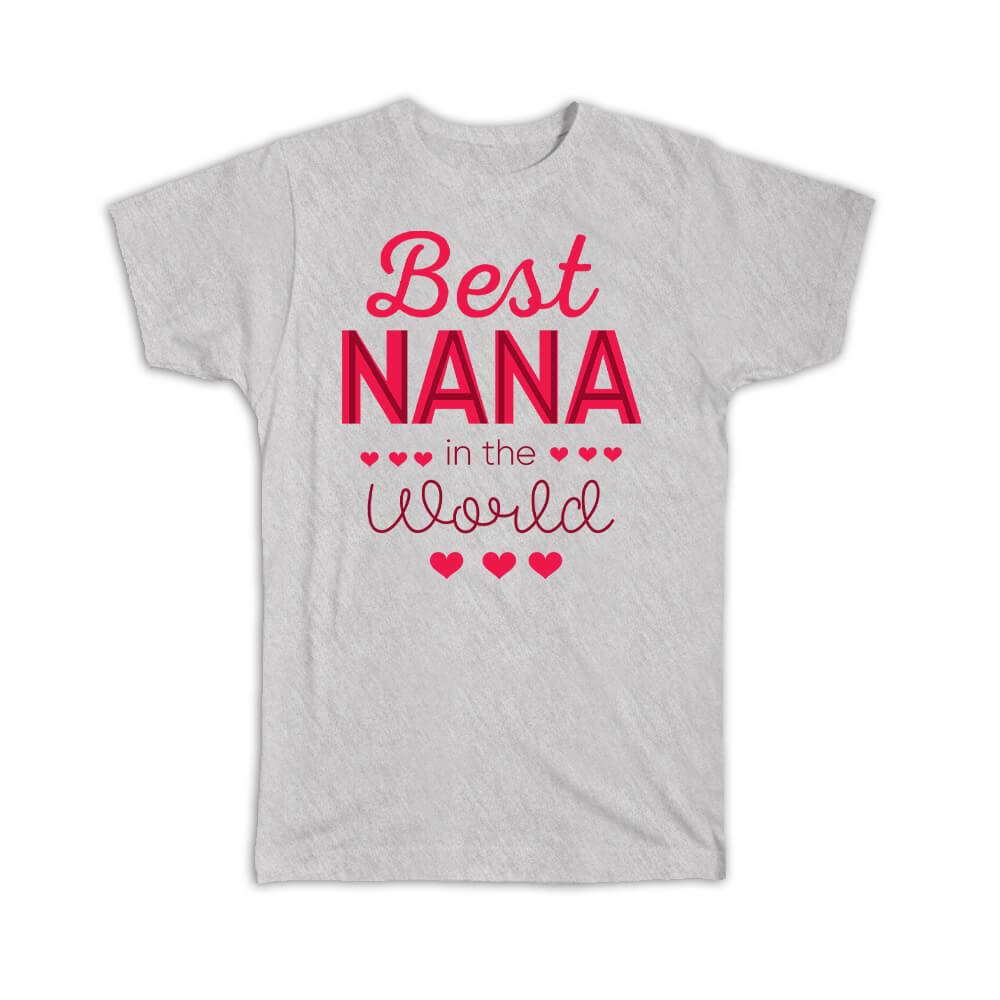 Grandma T-shirt Cute Nana Gift New Nana Short Sleeve Tee Grandmother Gift Most-Loved Nana Gigi Mimi Nana Shirts Gift for Nana