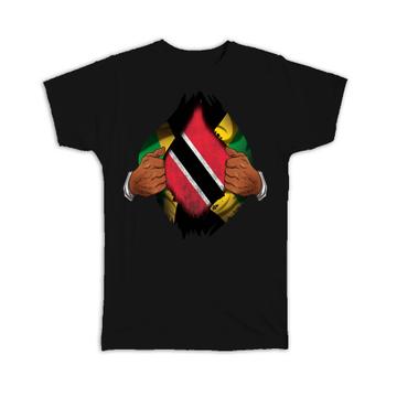 Jamaica and Trinidad and Tobago Flag : Gift T-Shirt Hands Trini Jamaican