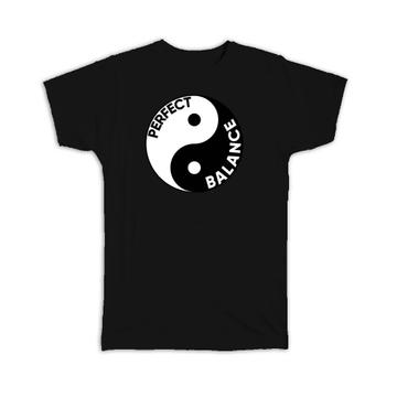 Perfect Balance : Gift T-Shirt Yin And Yang Sign Yoga Anti Stress Healthy Life Wall Poster