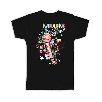 Music Microphone Karaoke Star Crown : Gift T-Shirt Colorful Wall Art Poster Teenager