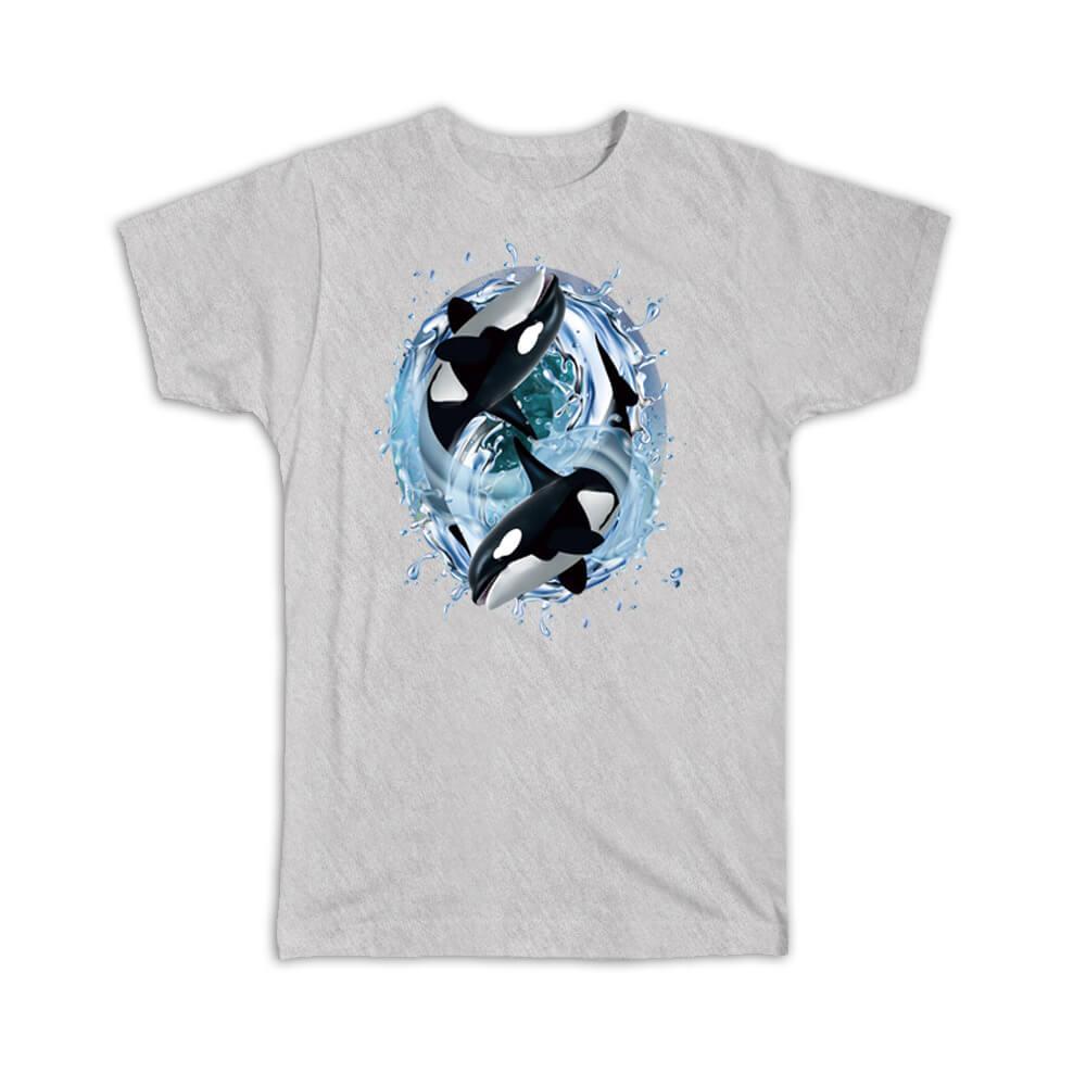 Gift T-Shirt : Killer Whales Ocean Animals Sharks Graphics Room Decor For Teens