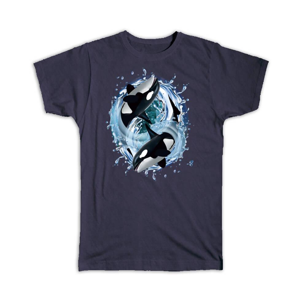 Gift T-Shirt : Killer Whales Ocean Animals Sharks Graphics Room Decor For Teens