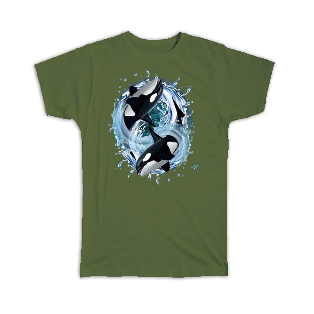 Gift T-Shirt : Killer Whales Ocean Animals Sharks Graphics Room Decor For Teens