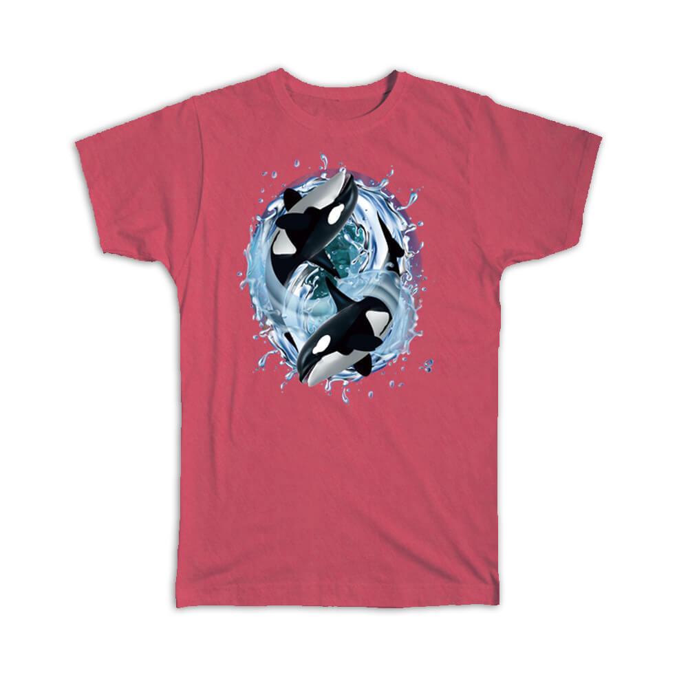 Gift T-Shirt : Killer Whales Ocean Animals Sharks Graphics Room Decor For Teens