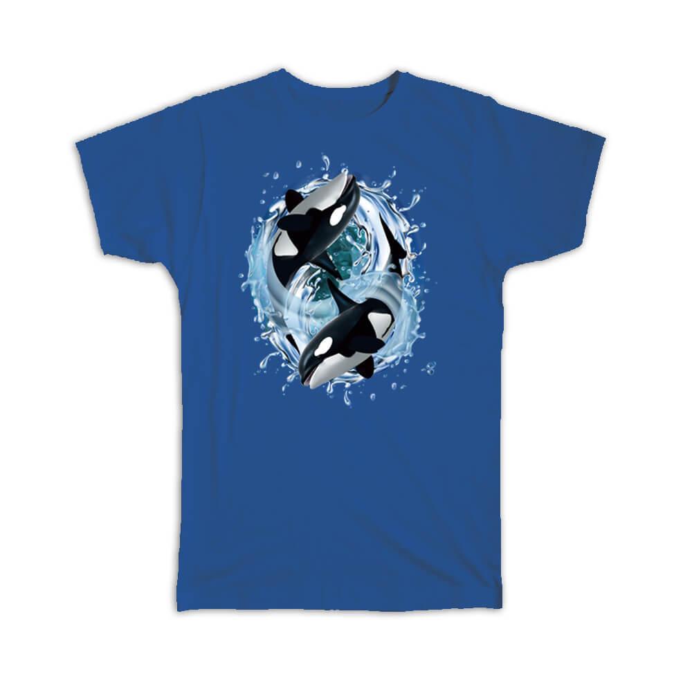 Gift T-Shirt : Killer Whales Ocean Animals Sharks Graphics Room Decor For Teens