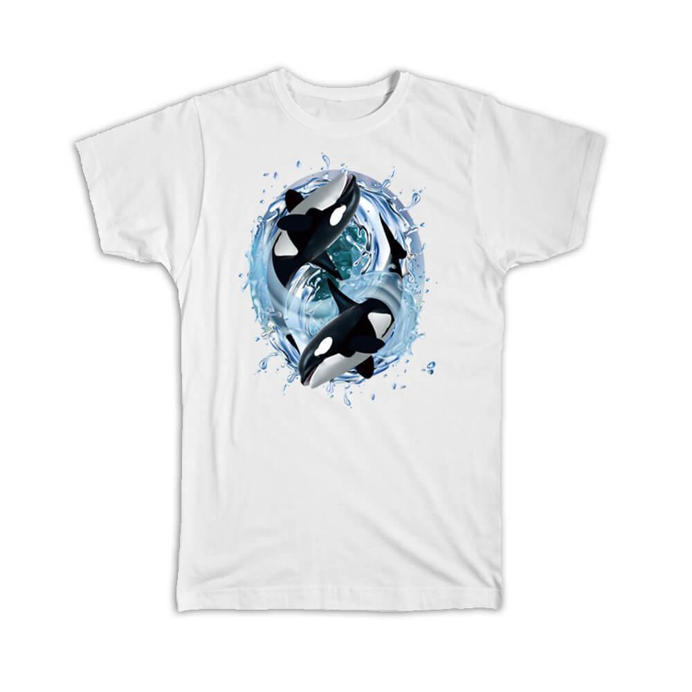 Gift T-Shirt : Killer Whales Ocean Animals Sharks Graphics Room Decor For Teens