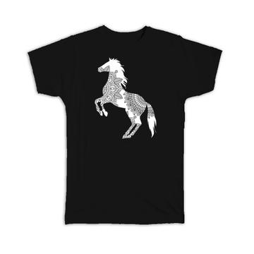 Horse Mandala Print : Gift T-Shirt For Best Friend Birthday Feminine Trends Floral Art