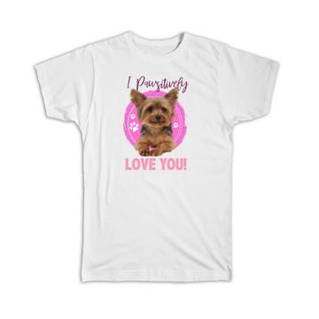 Baby Yorkshire Terrier : Gift T-Shirt Cute Dog Puppy Pet Animal Love You Paws Prints