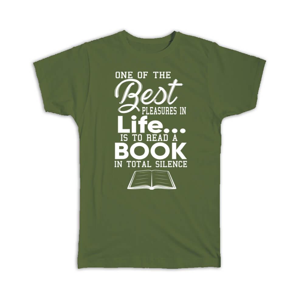 Gift T-Shirt : For Books Lover Reader Reading Hobby Black And White Art Print