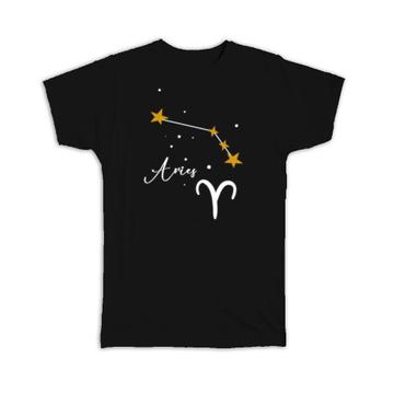 Aries Constellation : Gift T-Shirt Zodiac Sign Astrology Horoscope Happy Birthday Stars