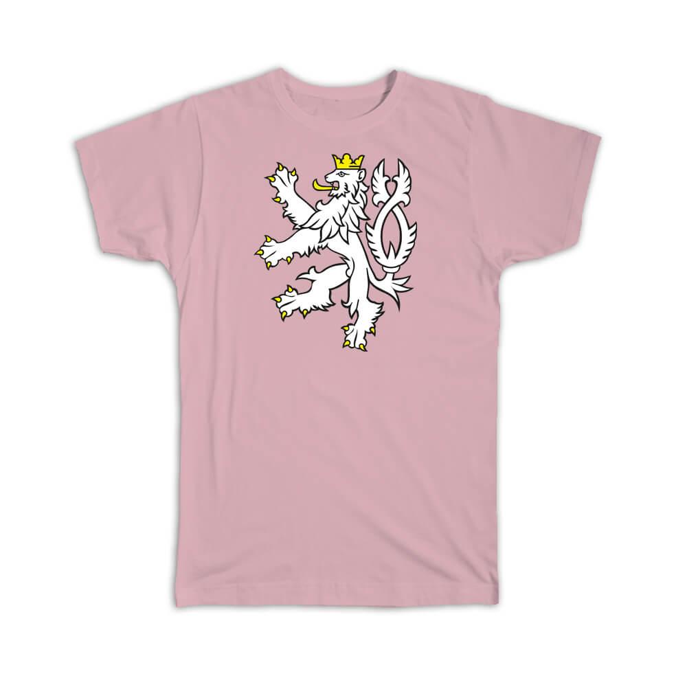 Gift T-Shirt : Coat Of Arms Czech Republic Lion National Symbol Prague Vintage