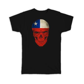 Chile Flag Skull : Gift T-Shirt Chilean National Colors