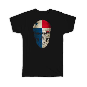 Panama Flag Skull : Gift T-Shirt Panamanian National Colors