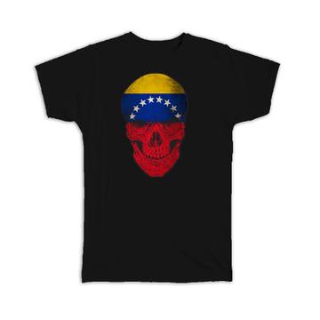 Venezuela Flag Skull : Gift T-Shirt Venezuelan National Colors