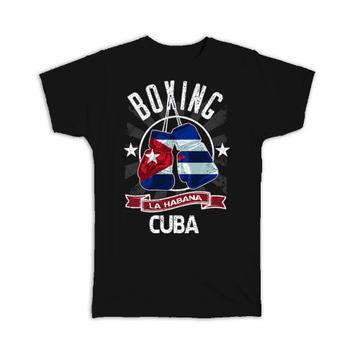 For Boxer Boxing Cuba : Gift T-Shirt Cuban Flag Athlete Sport Sports La Habana Decor