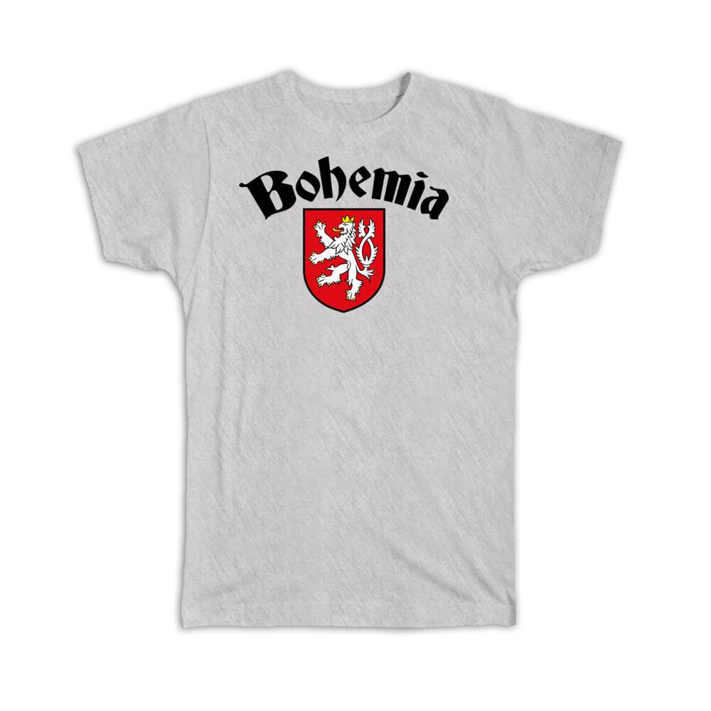 Gift T-Shirt : Bohemia Czech Republic Lion Coat Of Arms Crystals Eastern Europe
