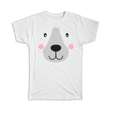 Cute Bear Face : Gift T-Shirt For Baby Shower Nursery Door Decor Kids Children Animal