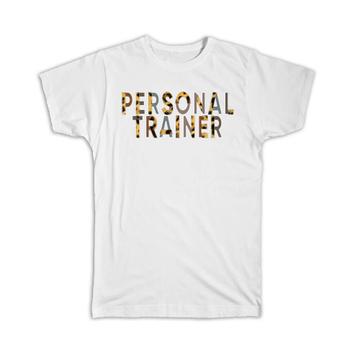 Personal Trainer Animal Print : Gift T-Shirt For Feminine Coach Instructor Sport Gym Lover