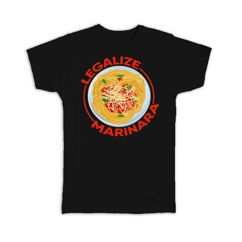 Gift T-Shirt : Marinara Spaghetti Pasta Art Print Food Lover Italian Cuisine - Picture 3 of 10