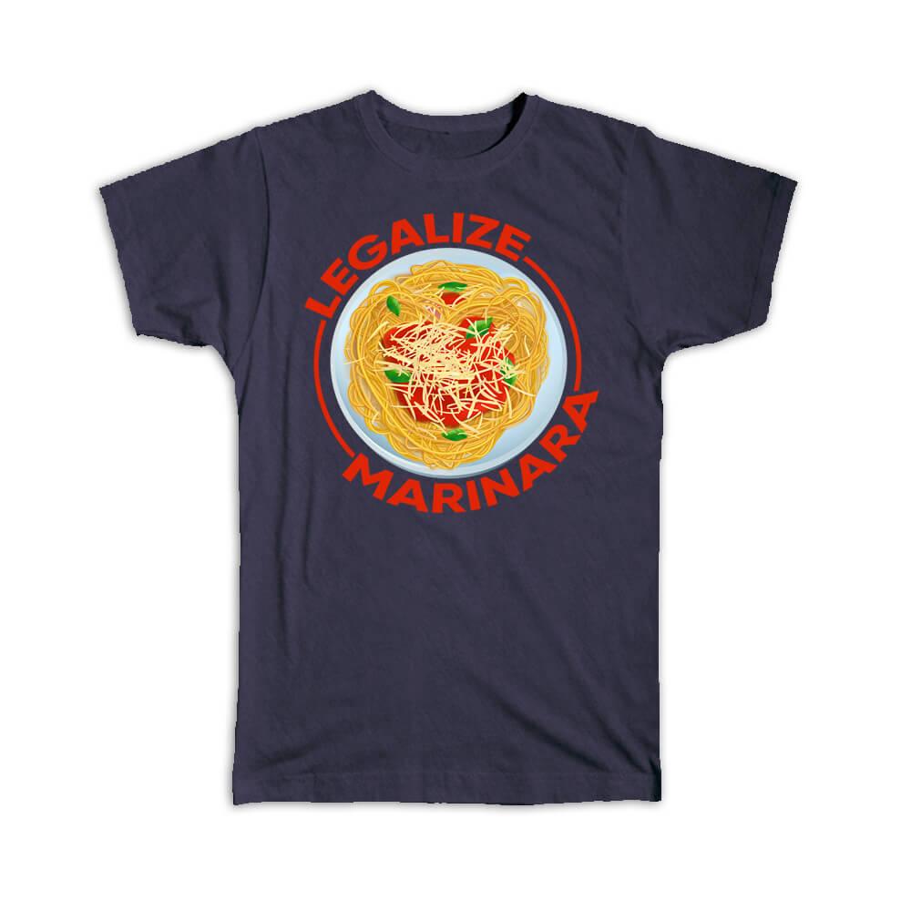 Gift T-Shirt : Marinara Spaghetti Pasta Art Print Food Lover Italian Cuisine - Picture 6 of 10