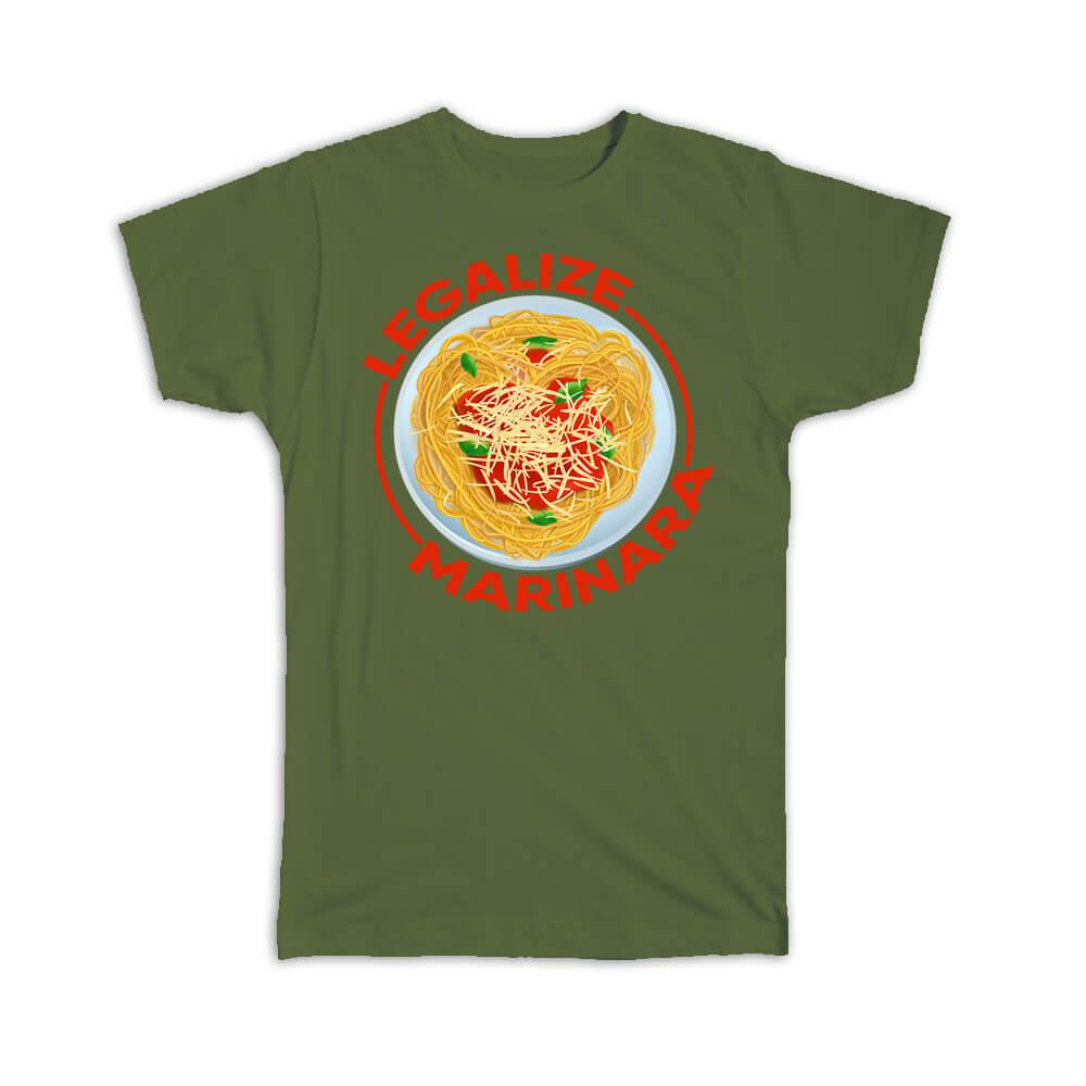 Gift T-Shirt : Marinara Spaghetti Pasta Art Print Food Lover Italian Cuisine - Picture 7 of 10