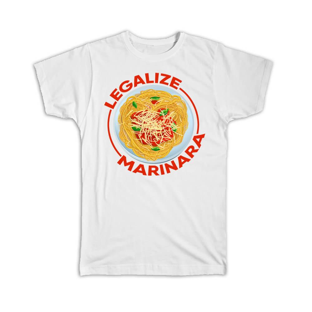 Gift T-Shirt : Marinara Spaghetti Pasta Art Print Food Lover Italian Cuisine - Picture 4 of 10