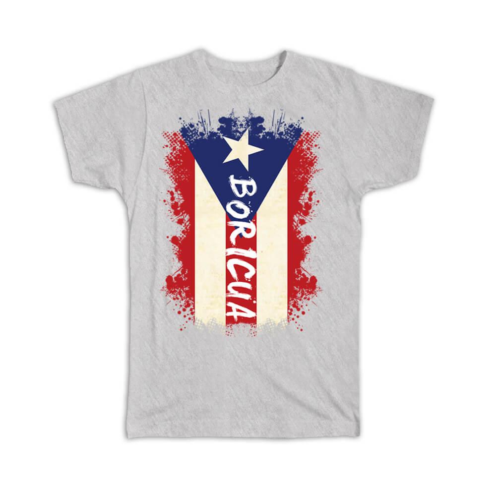Gift T-Shirt : Puerto Rico Boricua Rican Flag Symbol Caribbean Nation - Picture 5 of 12