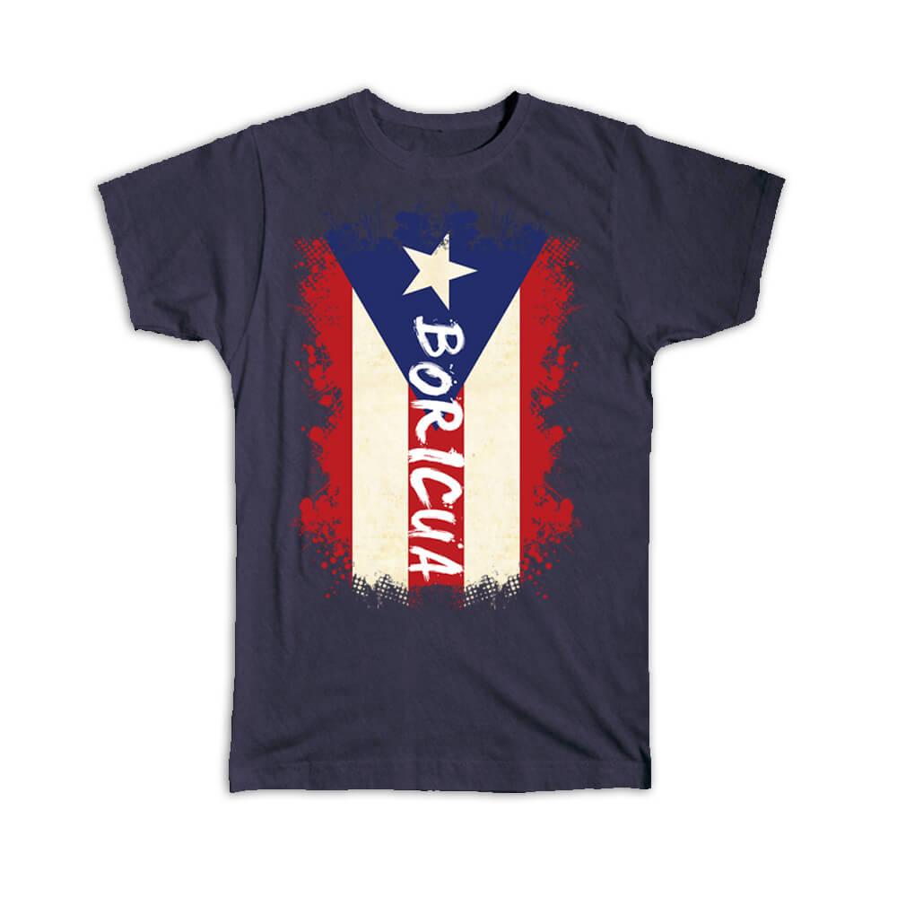Gift T-Shirt : Puerto Rico Boricua Rican Flag Symbol Caribbean Nation - Picture 6 of 12