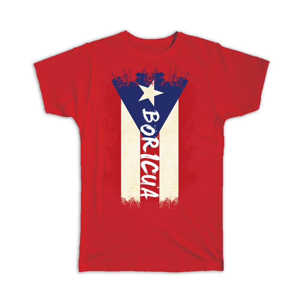 Gift T-Shirt : Puerto Rico Boricua Rican Flag Symbol Caribbean Nation - Picture 9 of 12