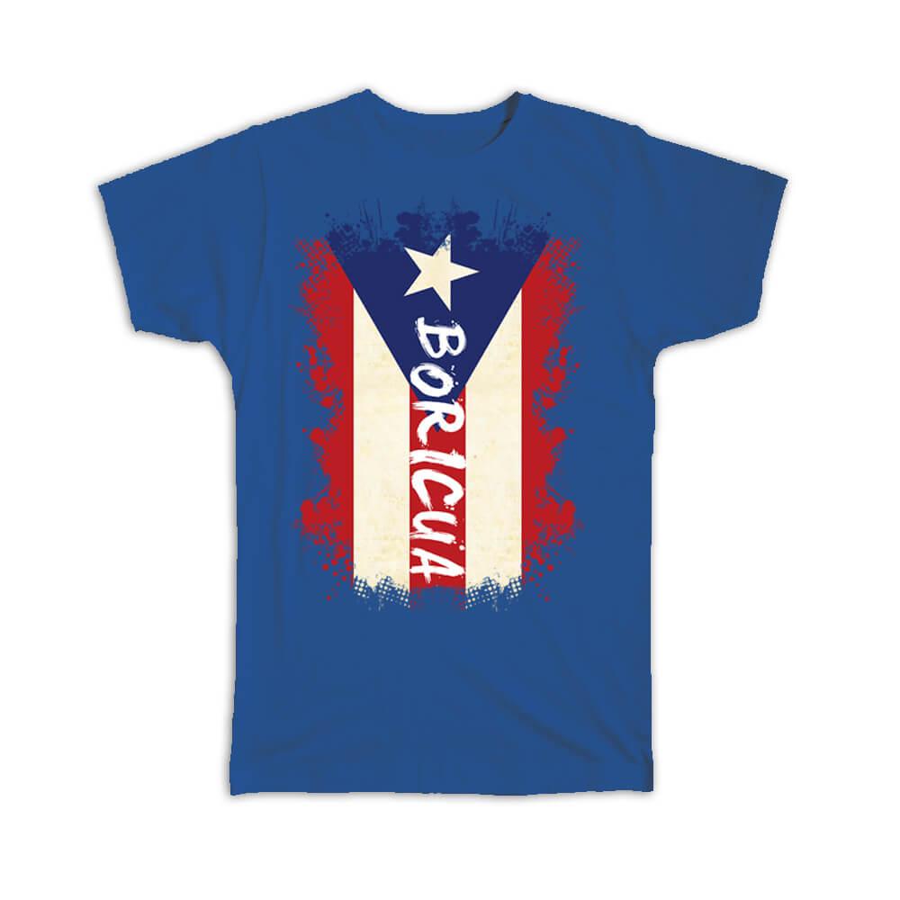 Gift T-Shirt : Puerto Rico Boricua Rican Flag Symbol Caribbean Nation - Picture 11 of 12