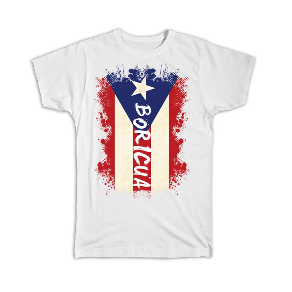 Gift T-Shirt : Puerto Rico Boricua Rican Flag Symbol Caribbean Nation - Picture 4 of 12